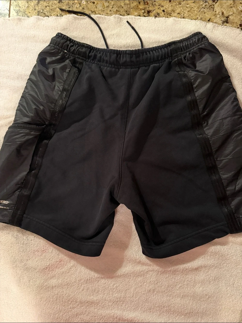 Jordan Black Athletic Drawstring Shorts with Zip Cargo